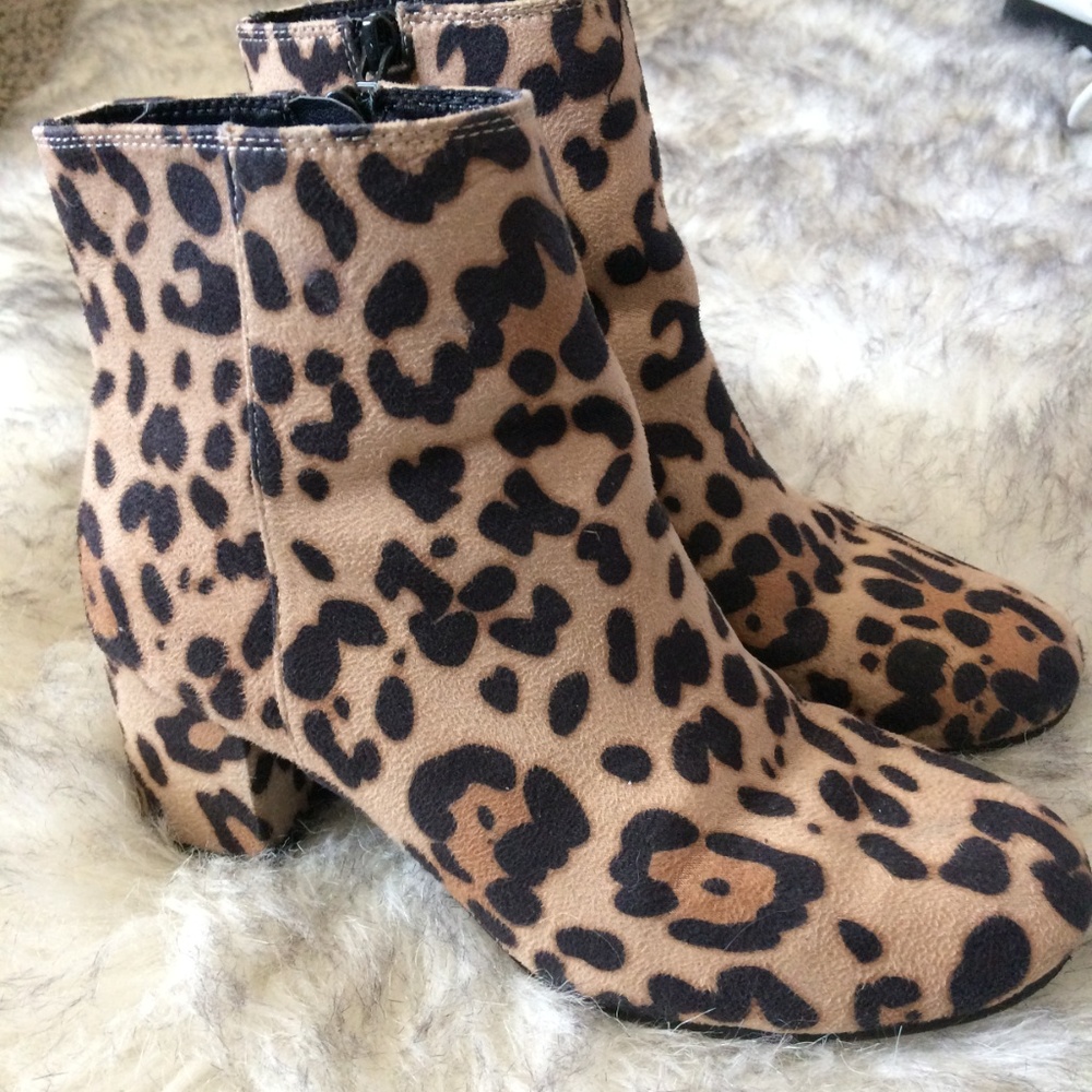 Leopard Print Booties
